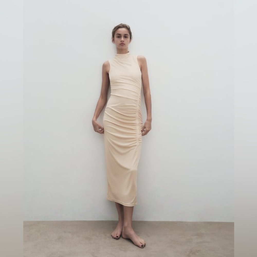 NWT Zara Draped Dress